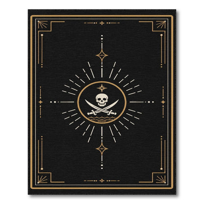 Pirate Skull Crossed Swords Area Rug