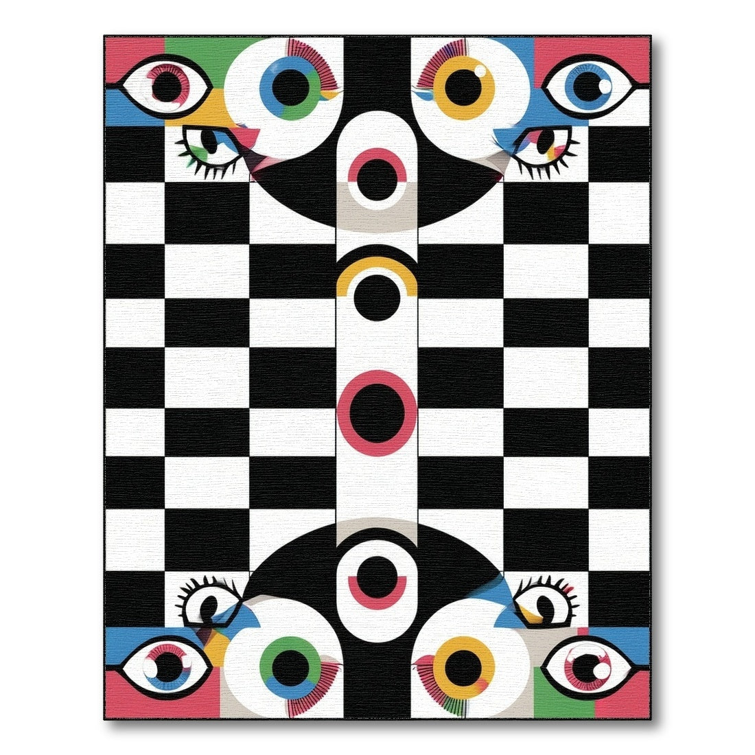 Vibrant Eye Geometric Area Rug