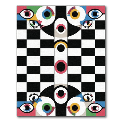 Vibrant Eye Geometric Area Rug