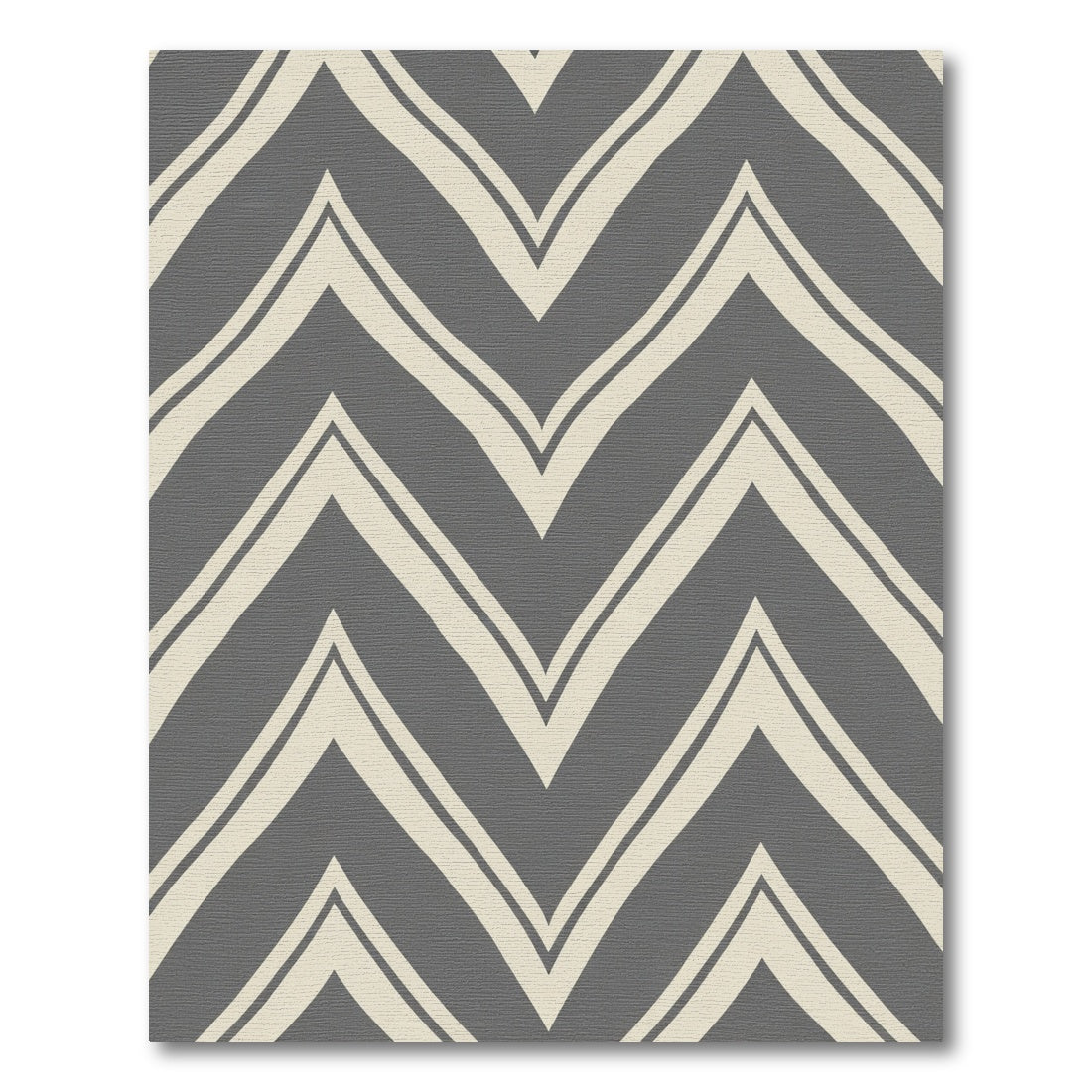 Classic Gray Chevron Zigzag Stripes Rug