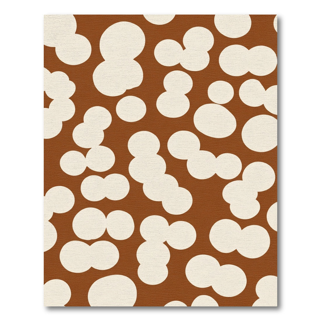 Brown Cream Blob Cloud Cluster Rug