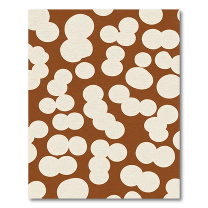Brown Cream Blob Cloud Cluster Rug