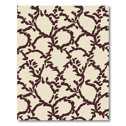 Earthy Vine Lattice Repeating Rug