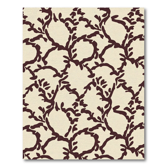 Earthy Vine Lattice Repeating Rug