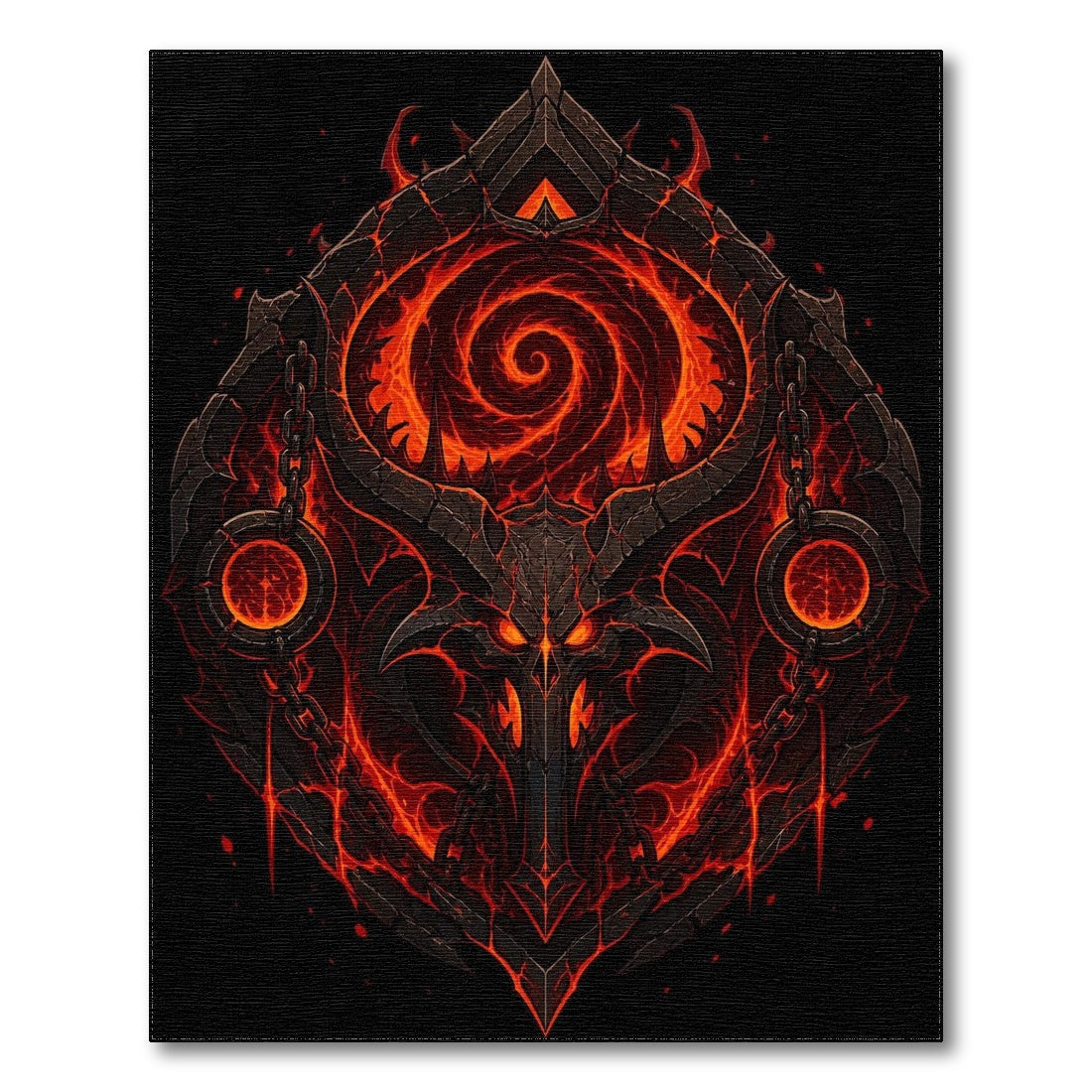 Inferno Demon Crest Area Rug
