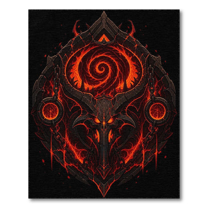 Inferno Demon Crest Area Rug