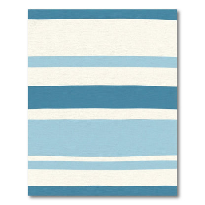 Coastal Blue Stripe Comfort Rug
