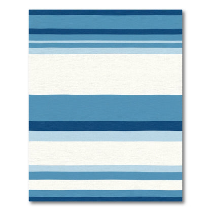 Cool Tones Watercolor Stripe Rug