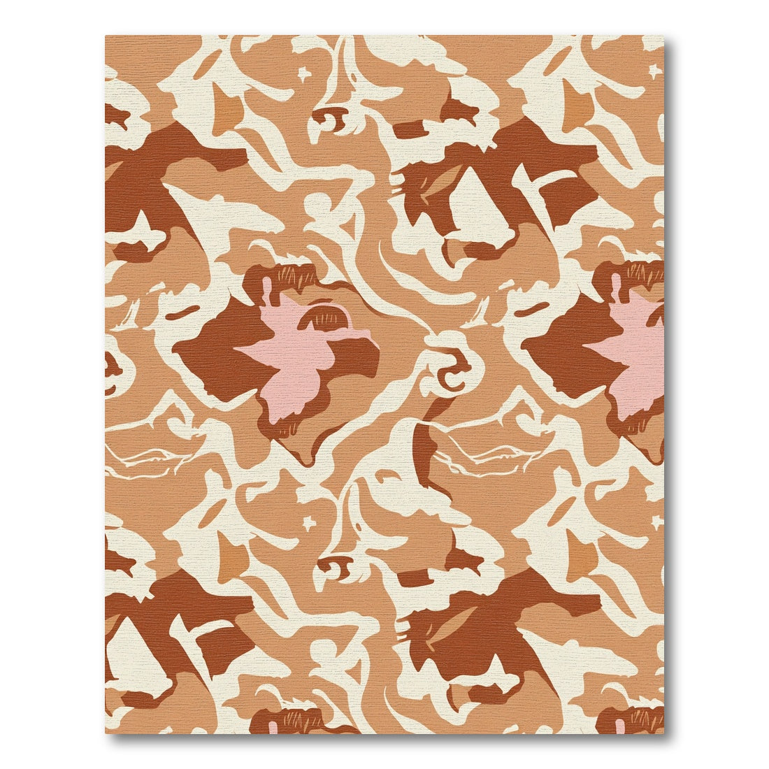 Terracotta Abstract Fusion Splotch Rug