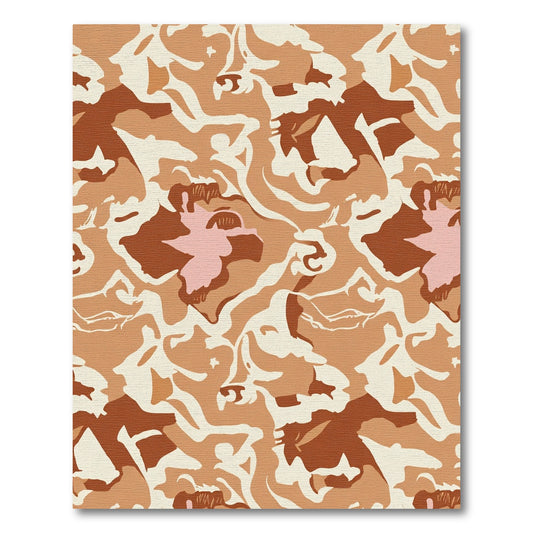 Terracotta Abstract Fusion Splotch Rug