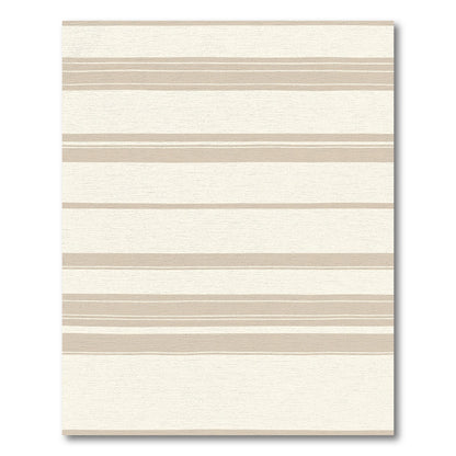 Cream Taupe Casual Stripe Rug