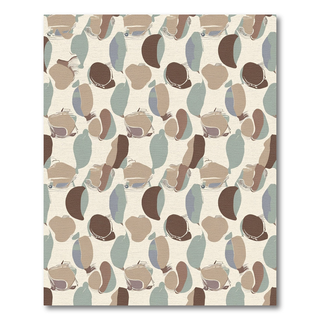 Drawn Abstract Organic Earthy Tones Rug