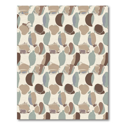 Drawn Abstract Organic Earthy Tones Rug