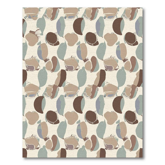 Drawn Abstract Organic Earthy Tones Rug