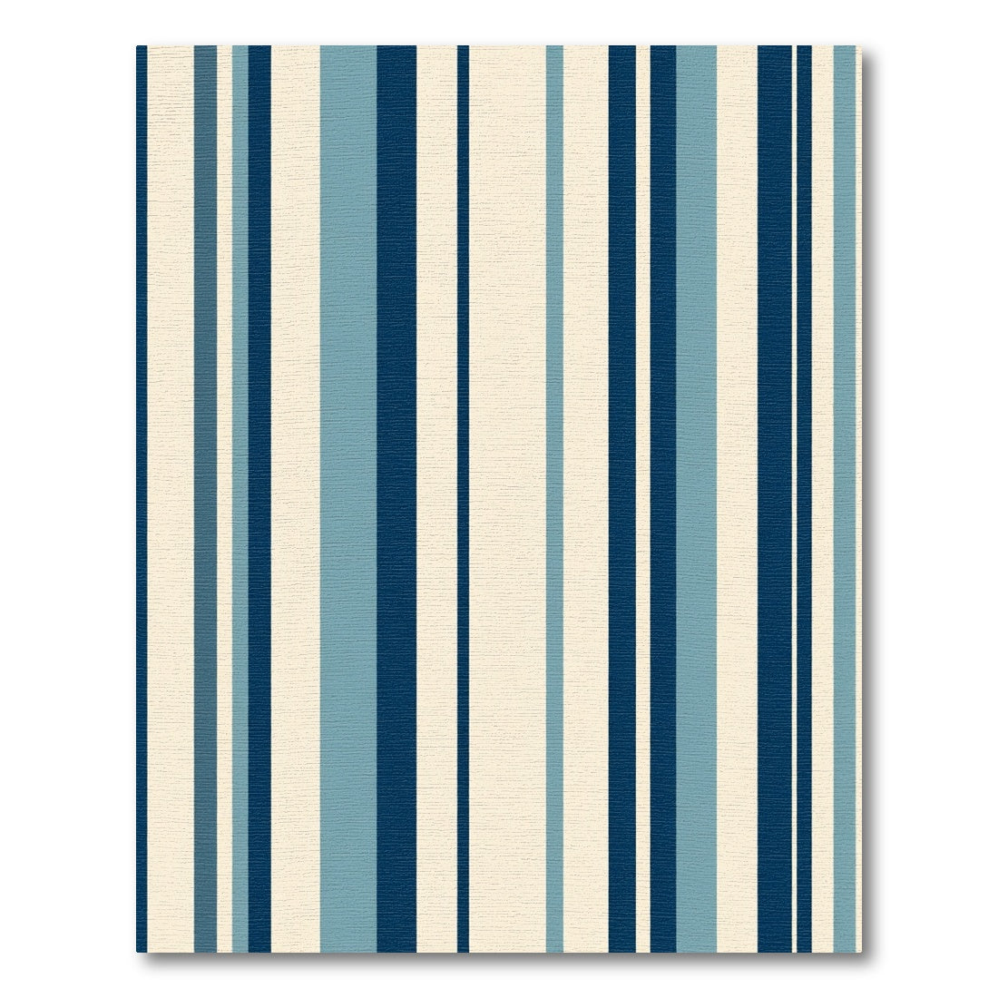 Naval Blue Cream Vertical Stripe Rug
