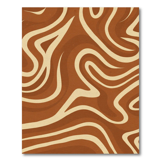 Warm Cream Swirl Layers Rug