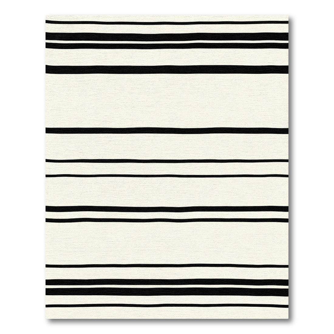 Minimalist Black Stripe Ivory Rug