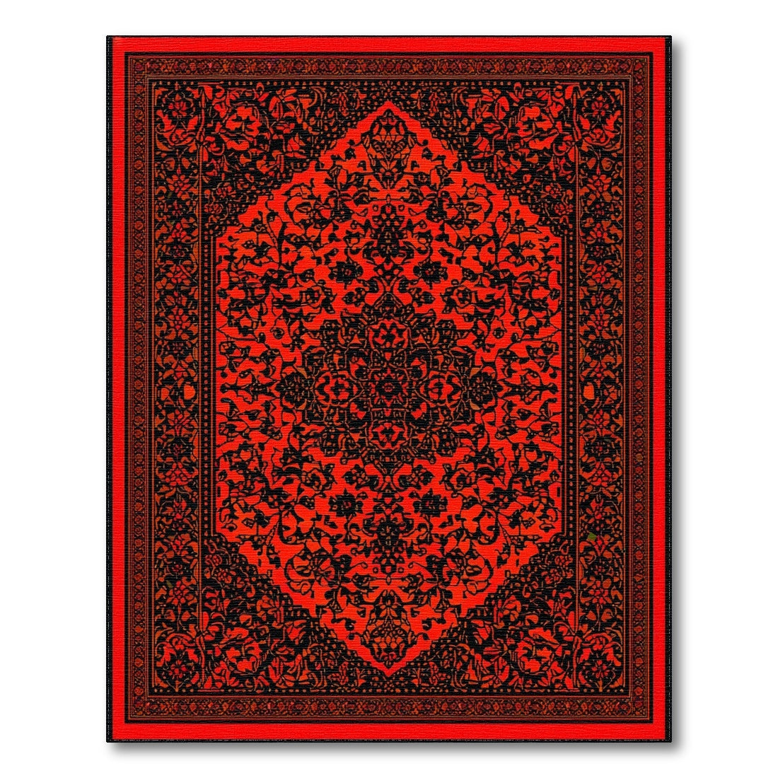 Red Traditional Persian Medallion Area Rug
