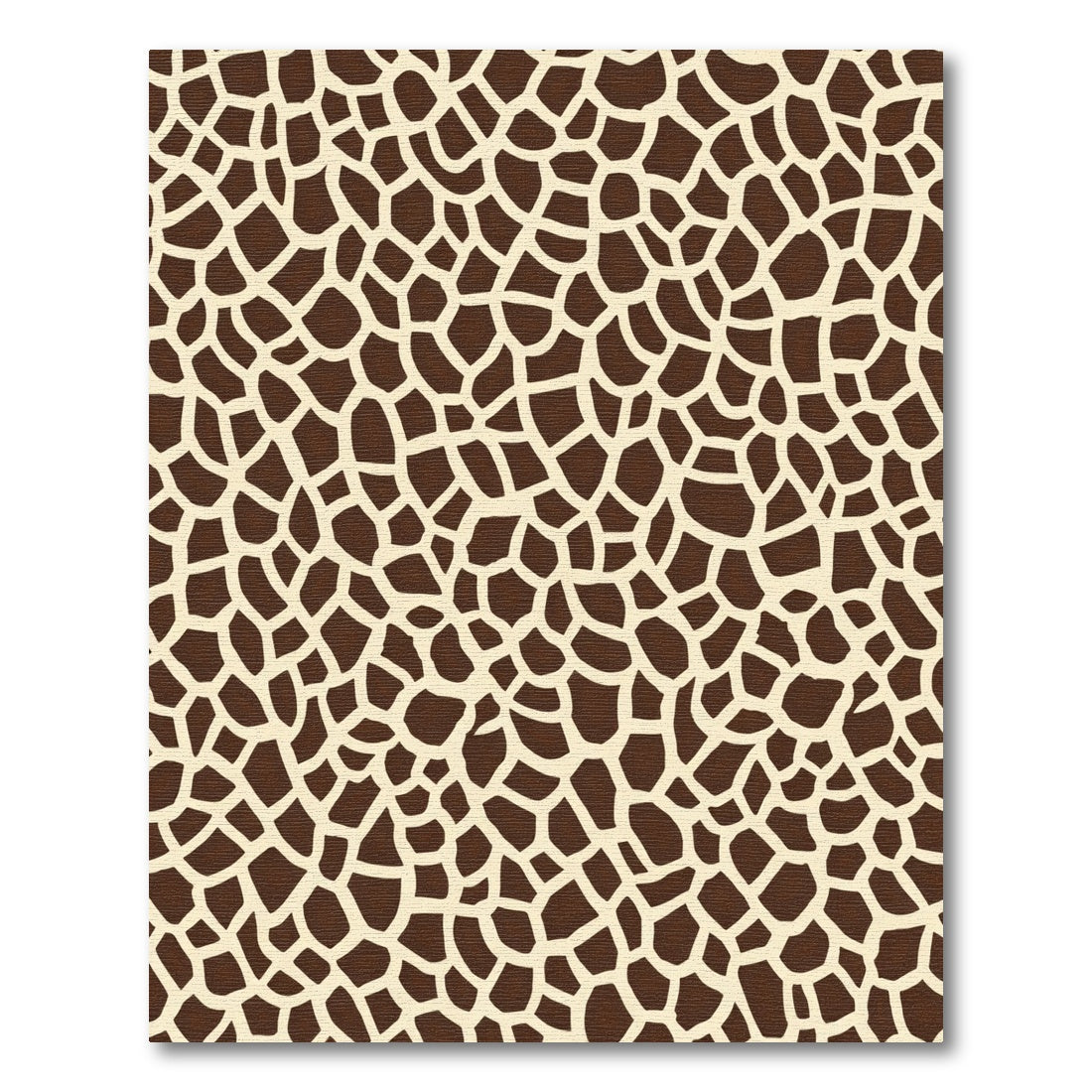 Brown Cream Giraffe Skin Network Rug