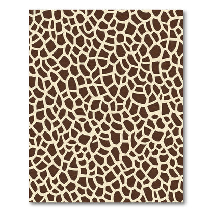 Brown Cream Giraffe Skin Network Rug