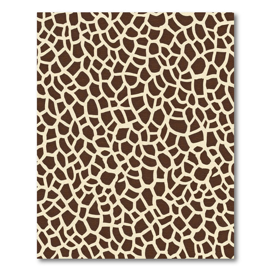 Brown Cream Giraffe Skin Network Rug