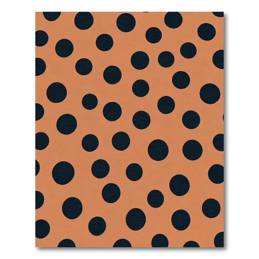 Orange Black Polka Dot Scatter Rug