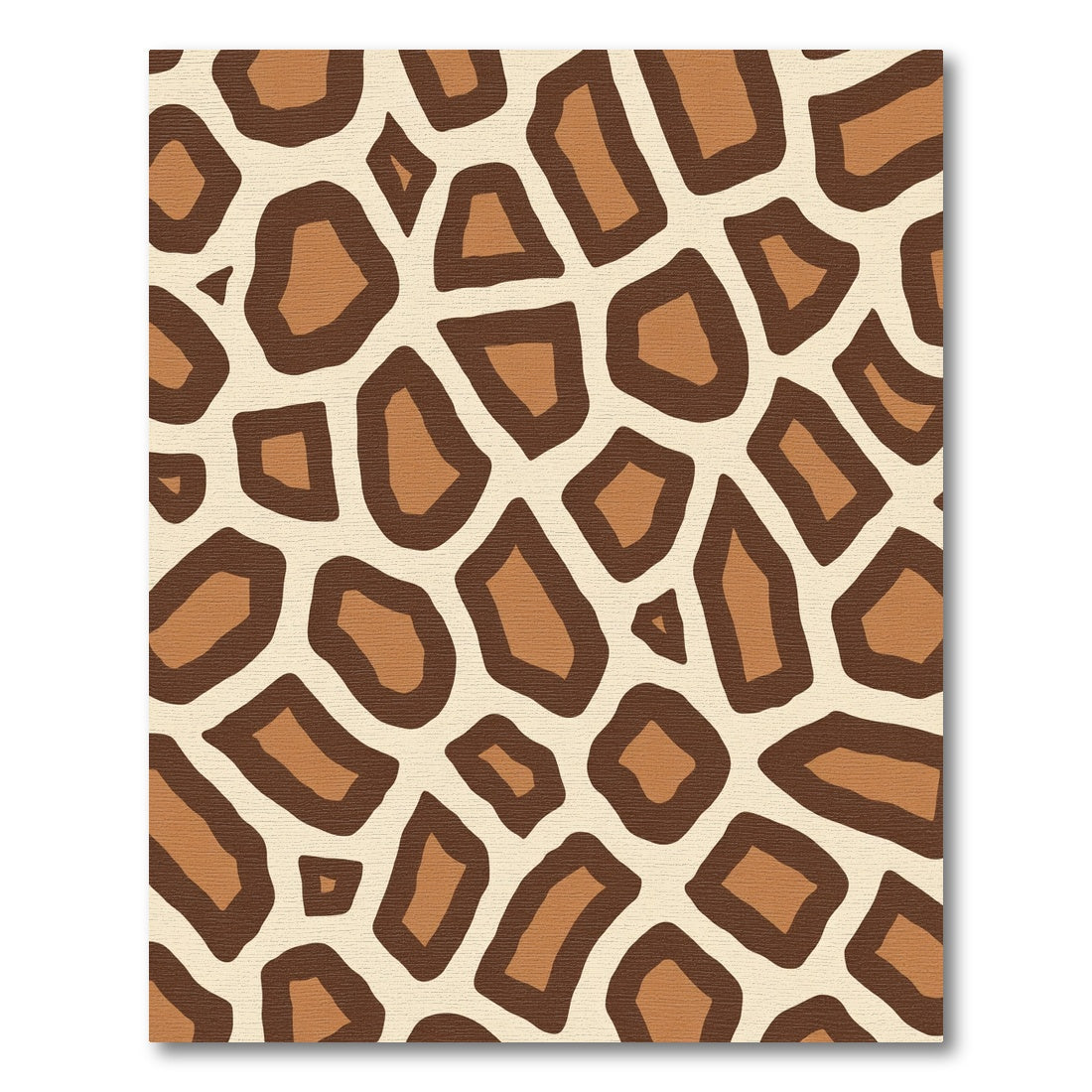 Brown Tan Giraffe Spot Texture Rug