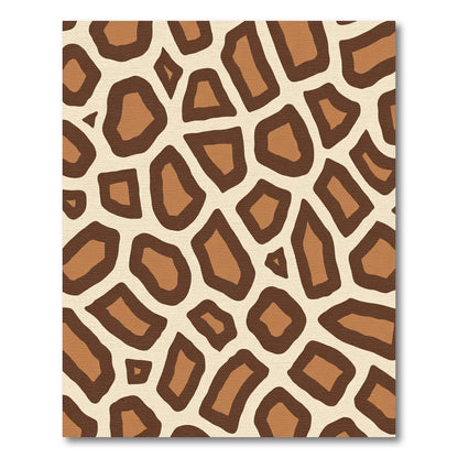 Brown Tan Giraffe Spot Texture Rug