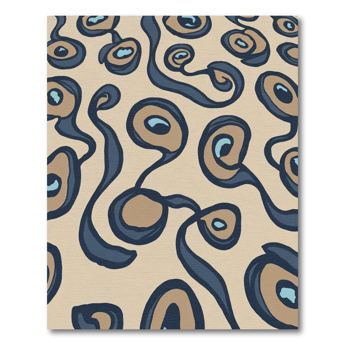 Sandy Tan Organic Swirl Rug