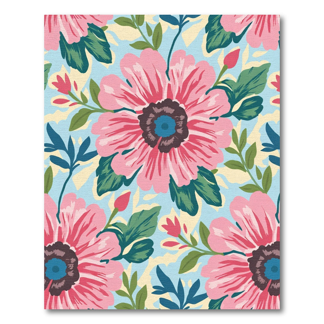 Vibrant Pink Peony Bloom Garden Rug