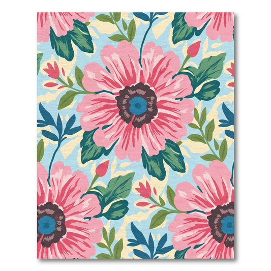 Vibrant Pink Peony Bloom Garden Rug