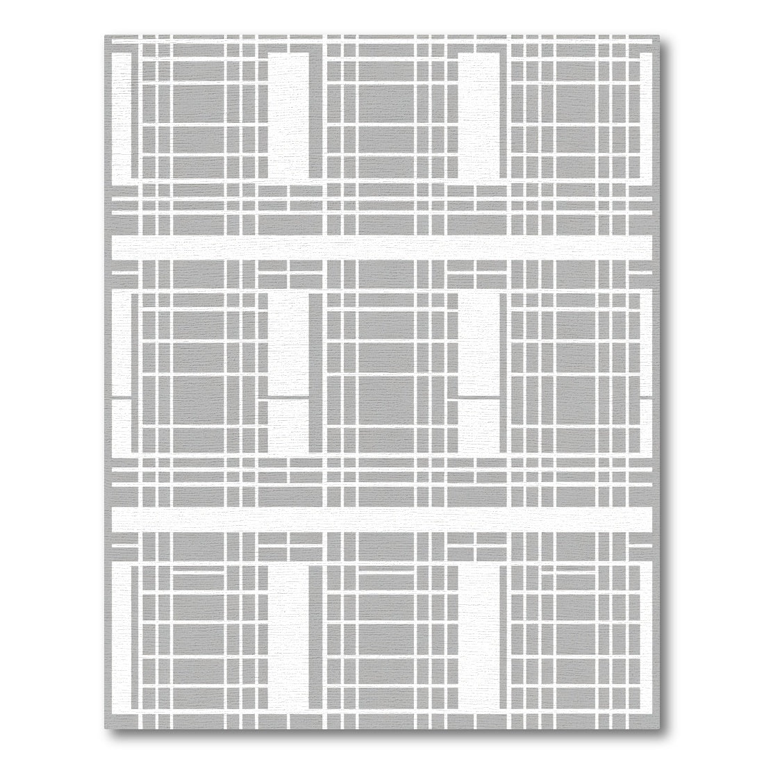 Monochrome Abstract Window Grid Rug