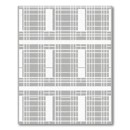 Monochrome Abstract Window Grid Rug