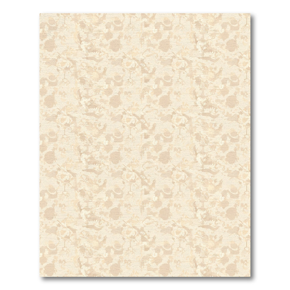 Beige Abstract Floral Collage Rug