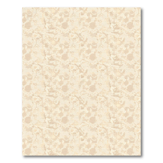 Beige Abstract Floral Collage Rug