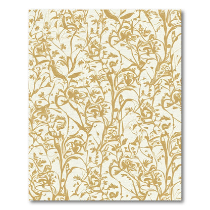 Golden Vine Floral Tapestry Rug