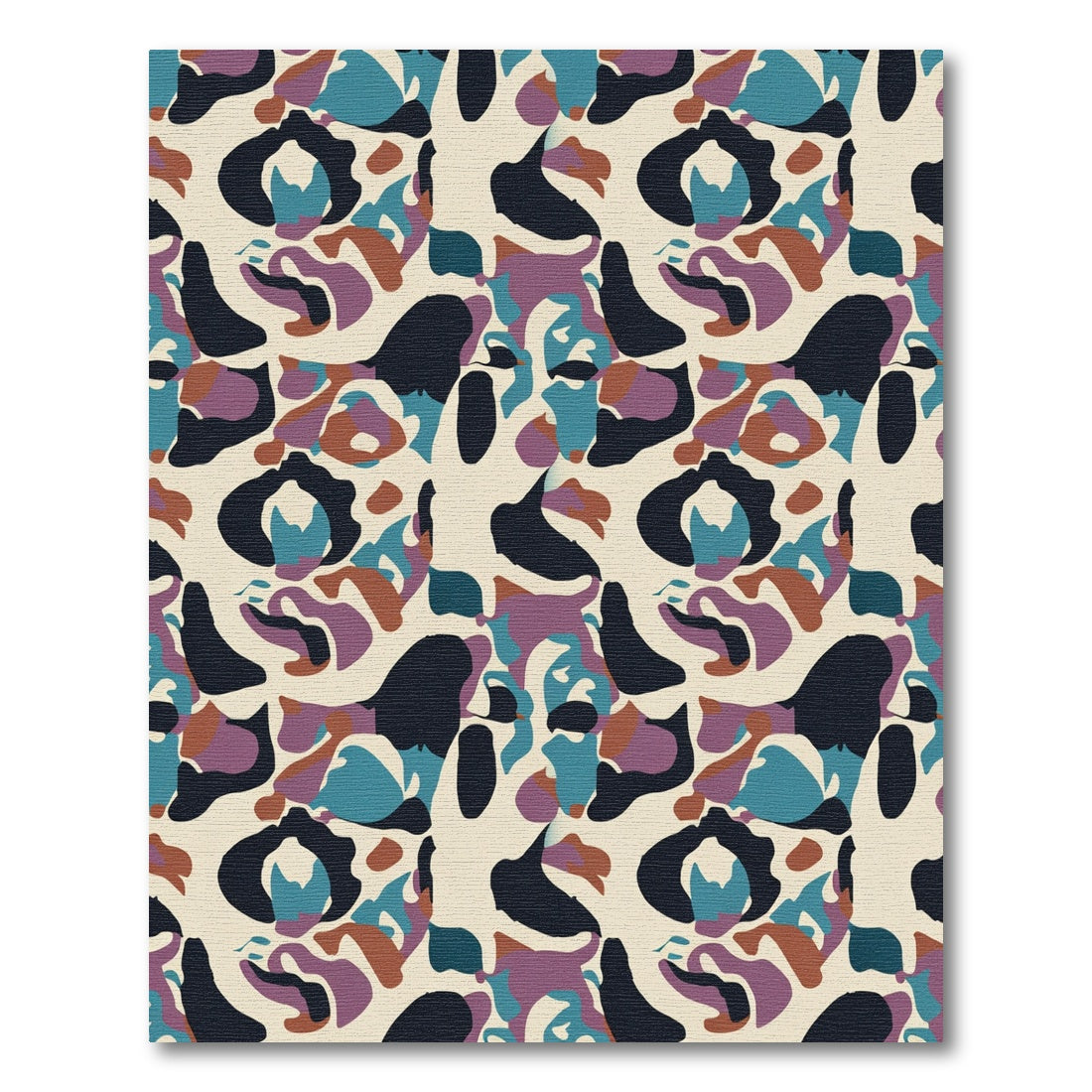 Abstract Organic Shapes Cream Rug