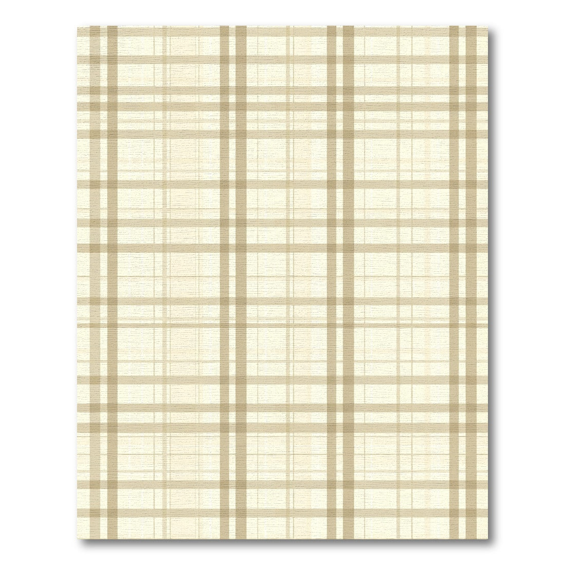 Rustic Beige Plaid Checkered Rug