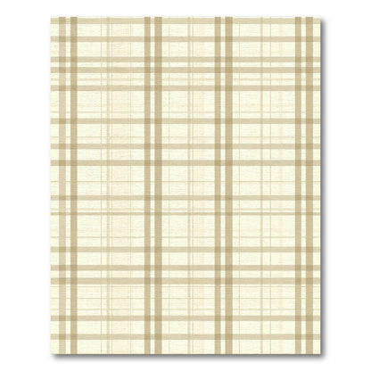 Rustic Beige Plaid Checkered Rug