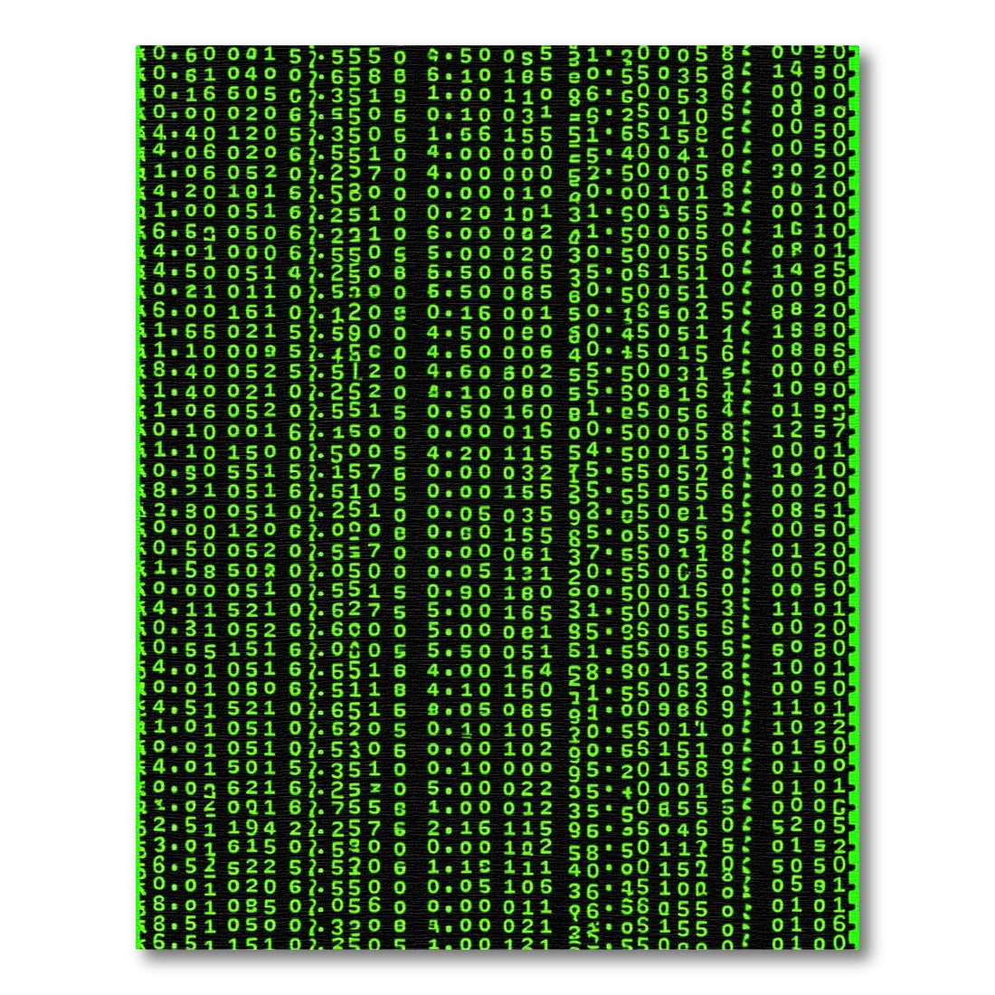 Digital Green Numeric Field Rug