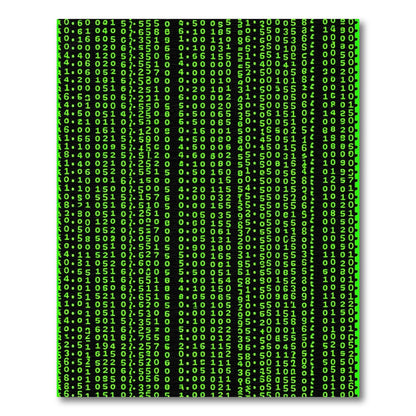 Digital Green Numeric Field Rug