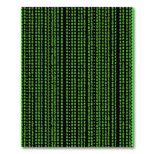 Digital Green Numeric Field Rug