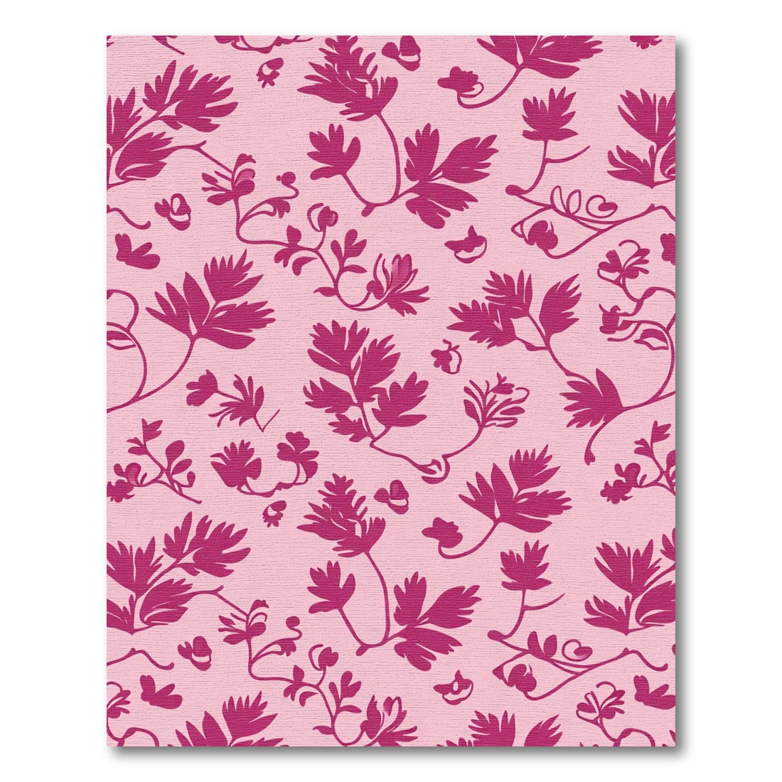 Pink Botanical Vine Silhouette Rug