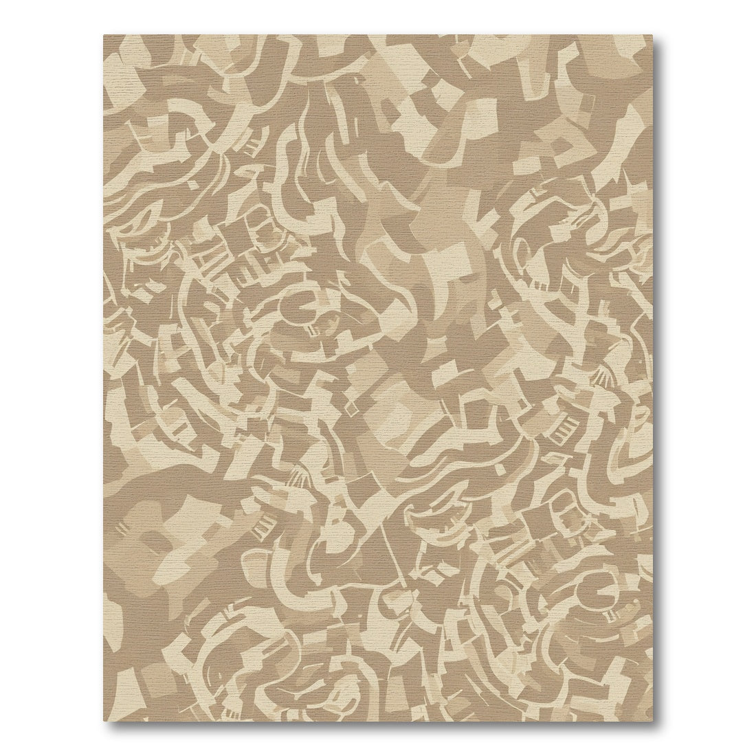 Earth Tones Abstract Organic Lines Rug