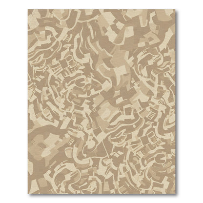 Earth Tones Abstract Organic Lines Rug