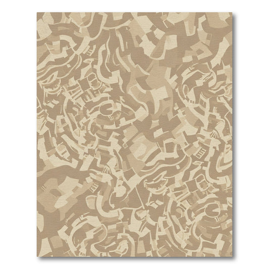 Earth Tones Abstract Organic Lines Rug