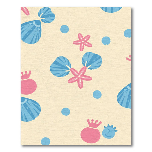 Sea Shell Starfish Circle Collection Rug