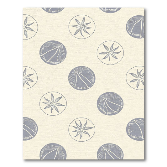 Pale Yellow Gray Floral Dot Rug