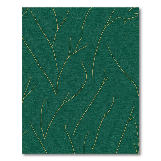 Emerald Green Branch Foliage Rug