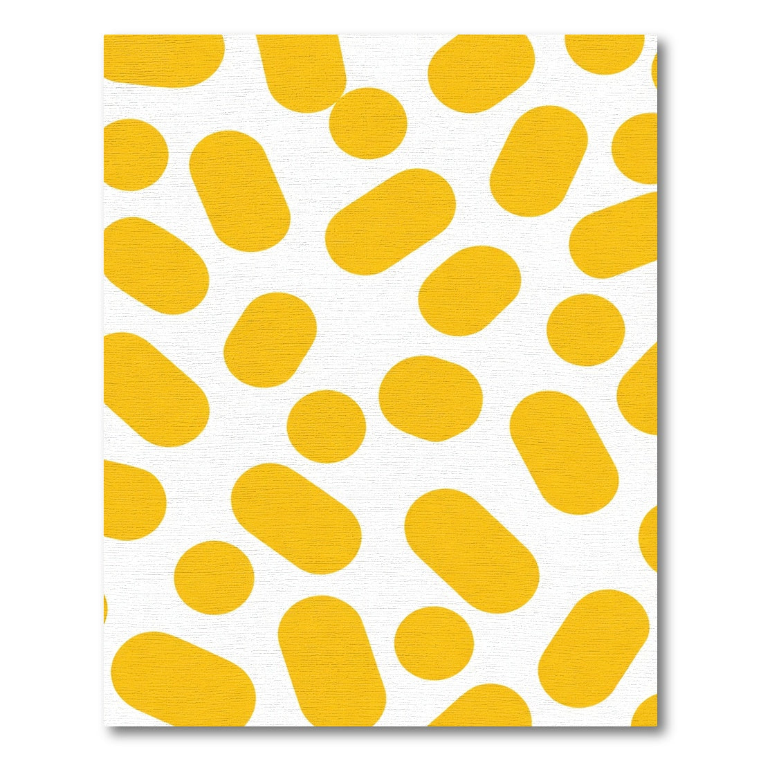 Bright Yellow Capsule Dot Blend Rug